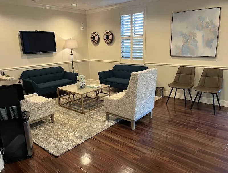 Comfortable patient lounge at Douglas Dentistry, Trinity FL